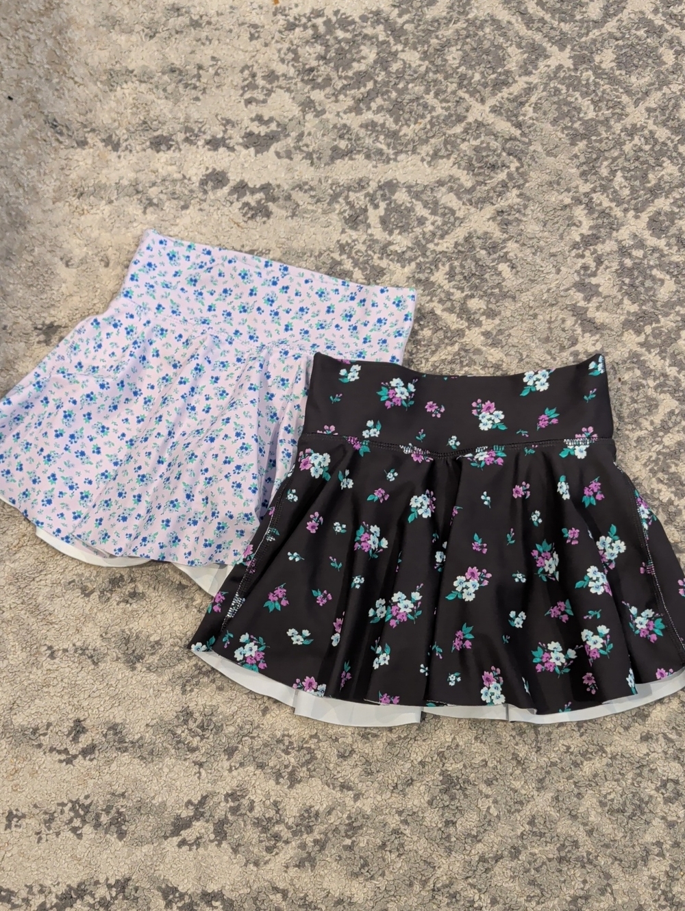 Floral skorts, set of two